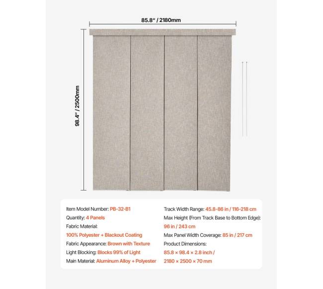 Prietaisų valdymo užuolaidos, reguliuojamos rudos6