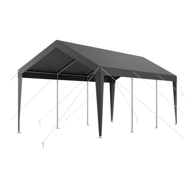 Automobilio pastogė 3 x 6 m pilka0