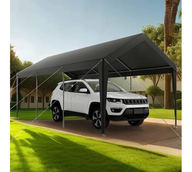 Automobilio pastogė 3 x 6 m pilka7