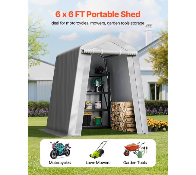 Lauko daiktų saugojimo palapinė 6x6 ft1