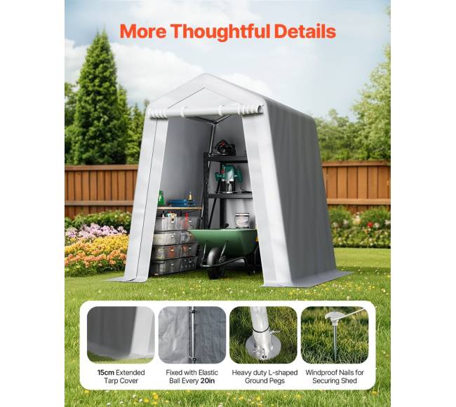 Lauko daiktų saugojimo palapinė 6x6 ft5