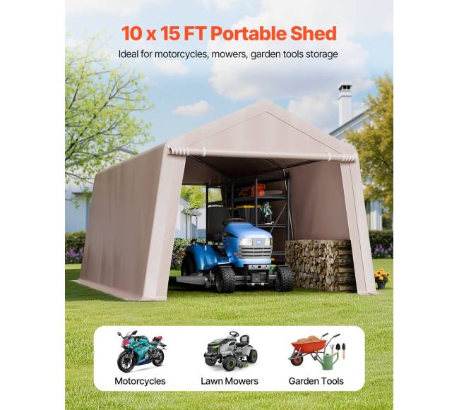 Lauko sandėliavimo palapinė 305x458 cm su dviem durimis1