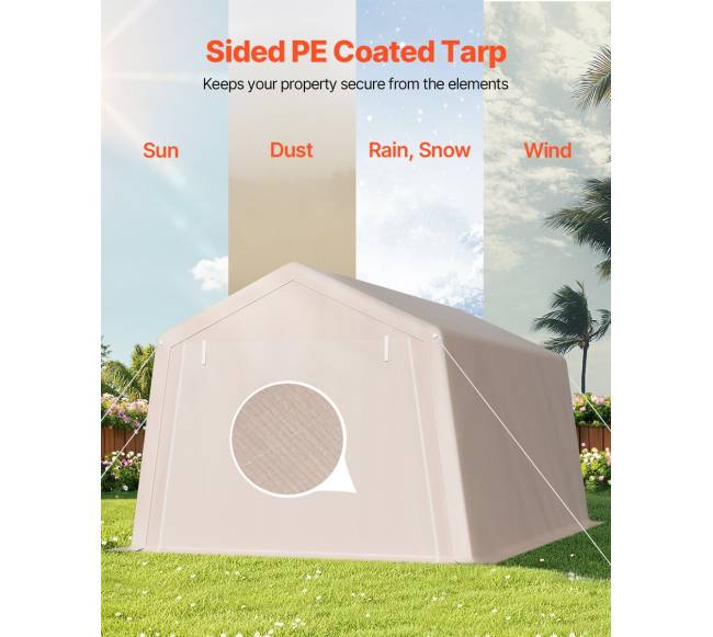 Lauko sandėliavimo palapinė 305x458 cm su dviem durimis2