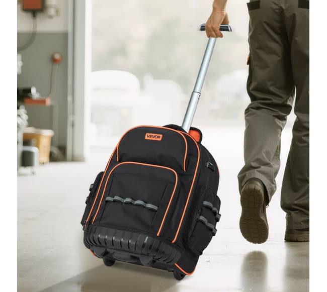 Ratelinis įrankių kuprinis krepšys su 45 kišenėmis7