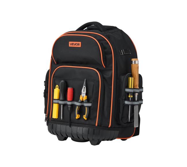 Ratelinis įrankių kuprinis krepšys su 45 kišenėmis9