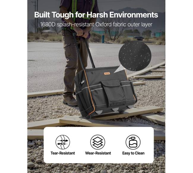 Riedantis įrankių krepšys 25 kišenės2