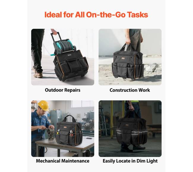 Riedantis įrankių krepšys 25 kišenės5