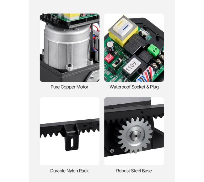 550W elektrinis slankiojantis vartų atidarytuvas5