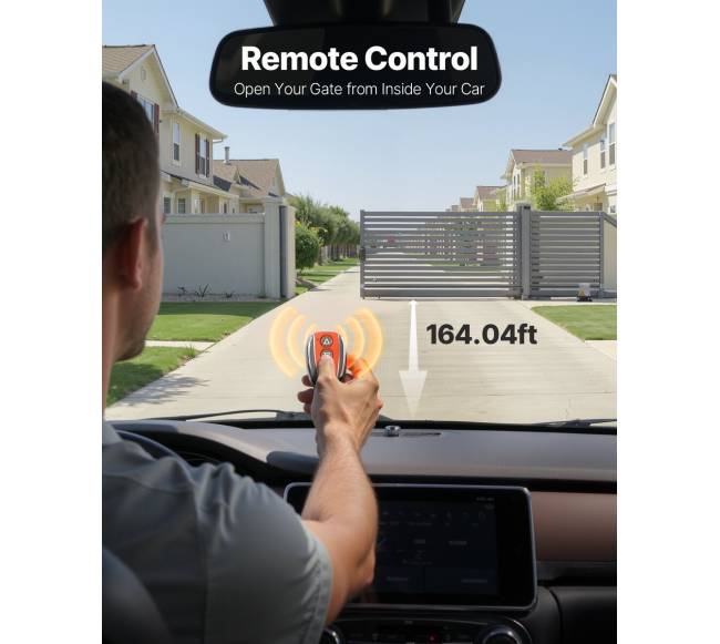 400 W elektrinis stumdomų vartų atidarytuvas su bėgeliu ir jutikliu2