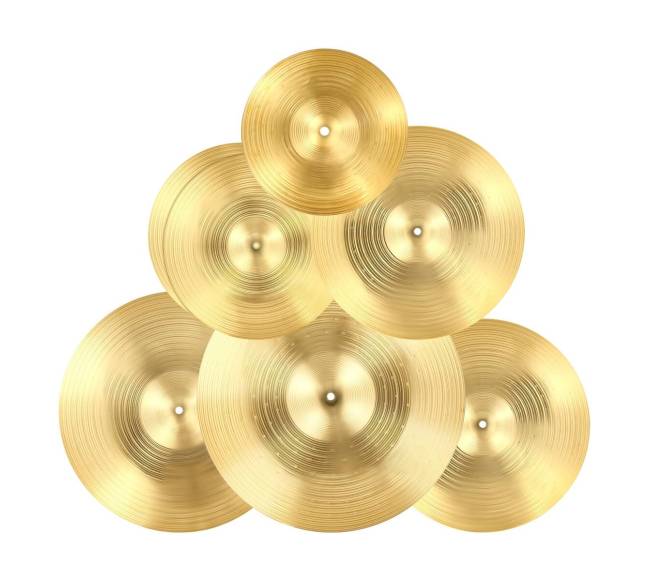 6 dalių lėkštės rinkinys būgnui0