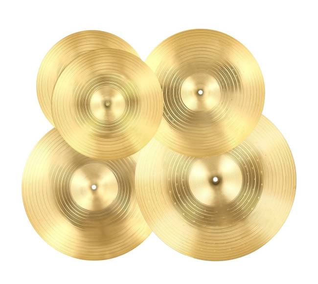 Būgnų lėkščių komplektas 4 vnt. 14-20 cm0