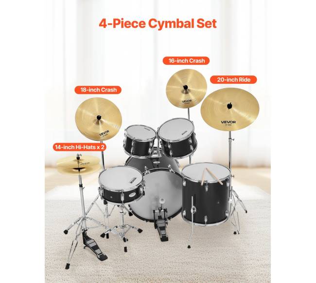 Būgnų lėkščių komplektas 4 vnt. 14-20 cm1