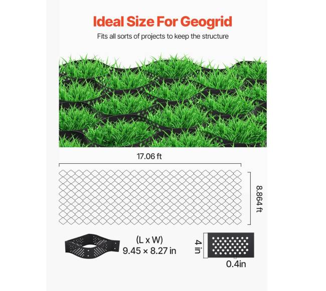 Grunto tinklelis žvyro sulaikymui 100 mm gylio2