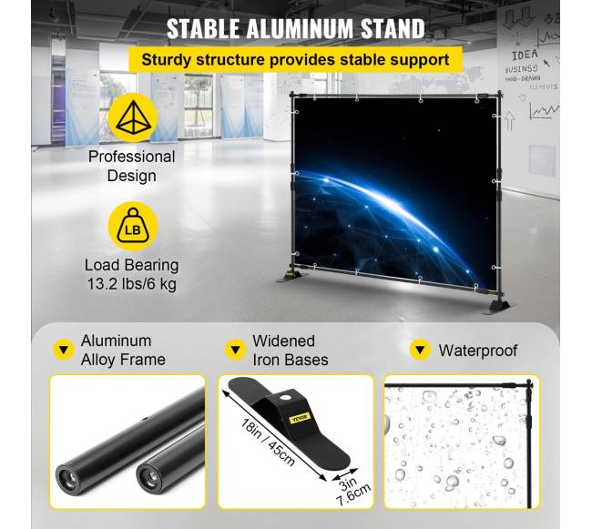 4 dalių reklaminis stovas 1.4 - 2.4 m3