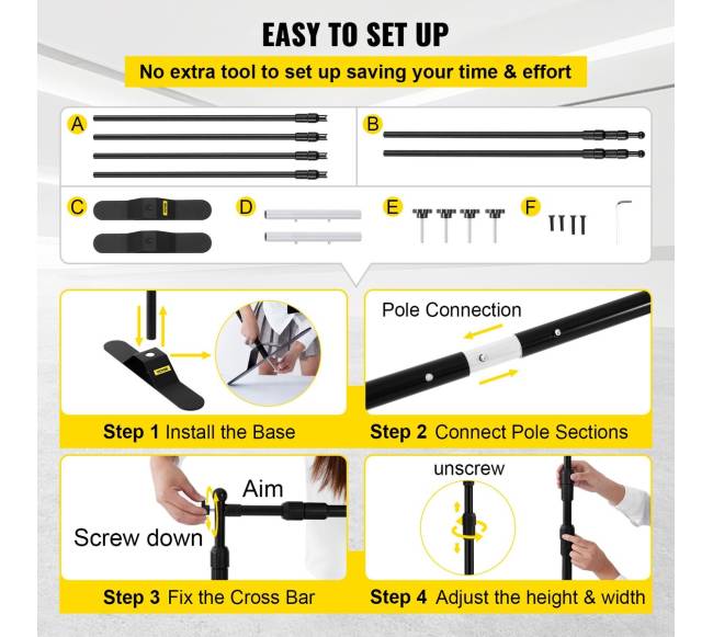 4 dalių reklaminis stovas 1.4 - 2.4 m4