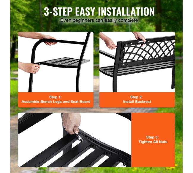 Lauko suoliukas metalinis su atlošu4