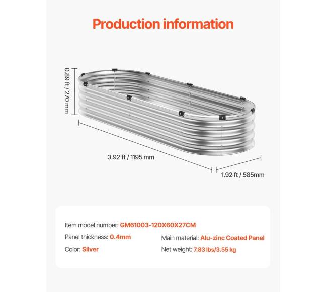 Metalinė pakelta lysvė 120x60x30 cm6