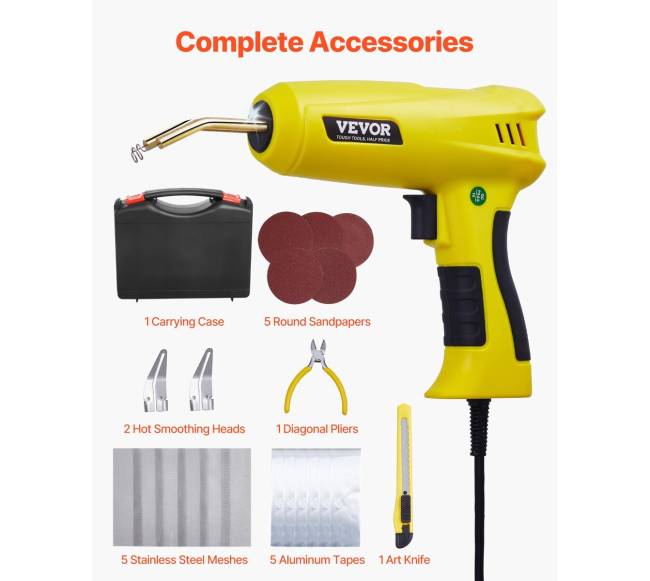 Plastiko suvirinimo įrenginys 220W su 800 sąsagų ir 56 strypais2