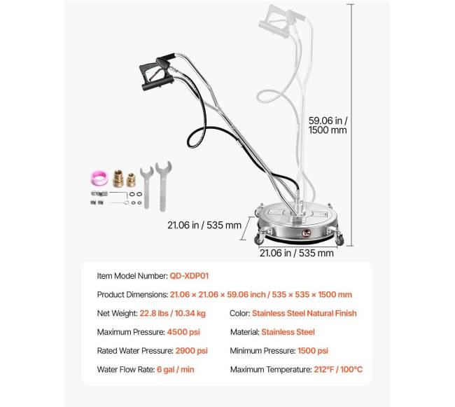 53 cm paviršiaus ploviklis aukštos spaudimo įrenginiui6