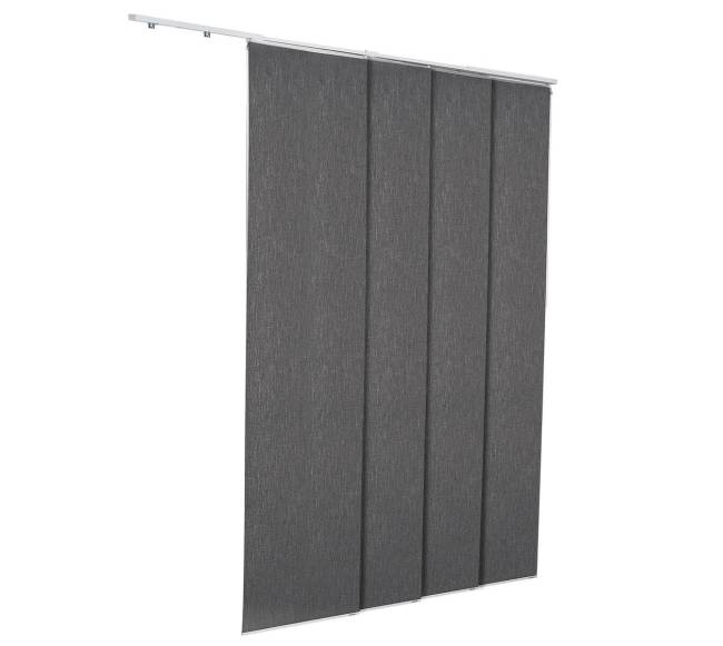 Ištempiamos tamsiai pilkos panelinės žaliuzės0