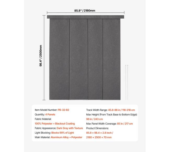 Ištempiamos tamsiai pilkos panelinės žaliuzės6