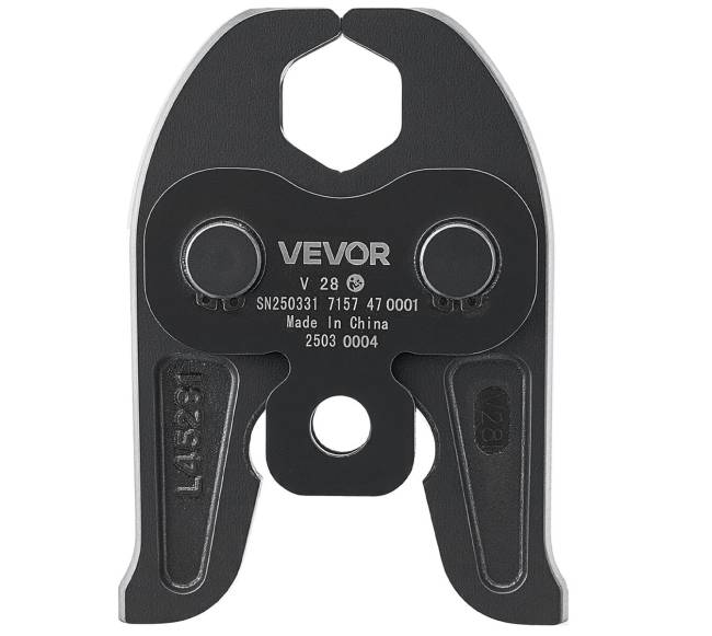 V28 spaudimo žandikaulis nerūdijančiam plienui 28 mm0