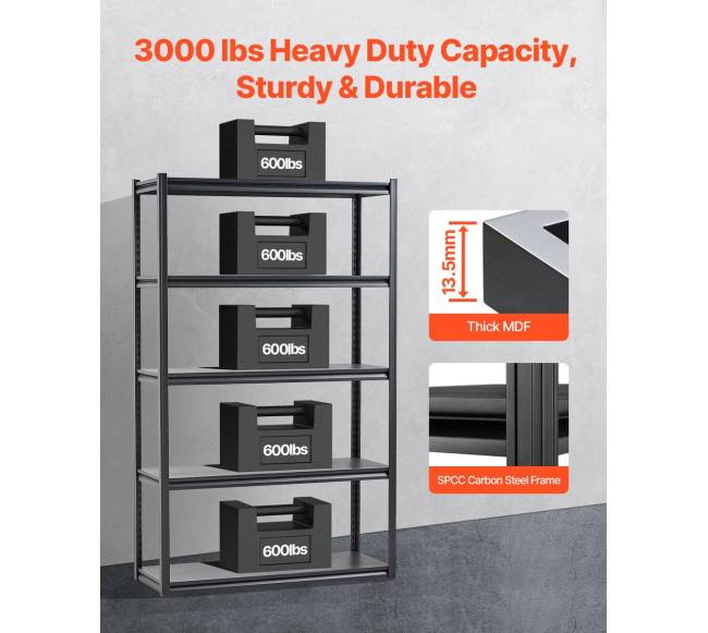 Laikymo lentynos 5 aukštų garažo lentyna1