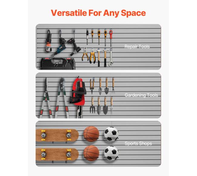 Pilka PVC garažinė sienelė su priedais4