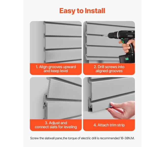 Pilka PVC garažinė sienelė su priedais5