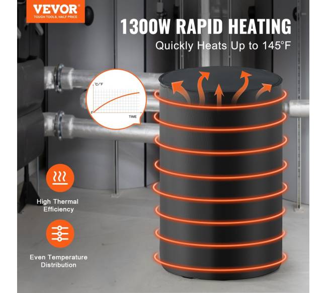 Metalinės statinės šildytuvas su termostatu1