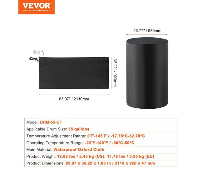 Metalinės statinės šildytuvas su termostatu6