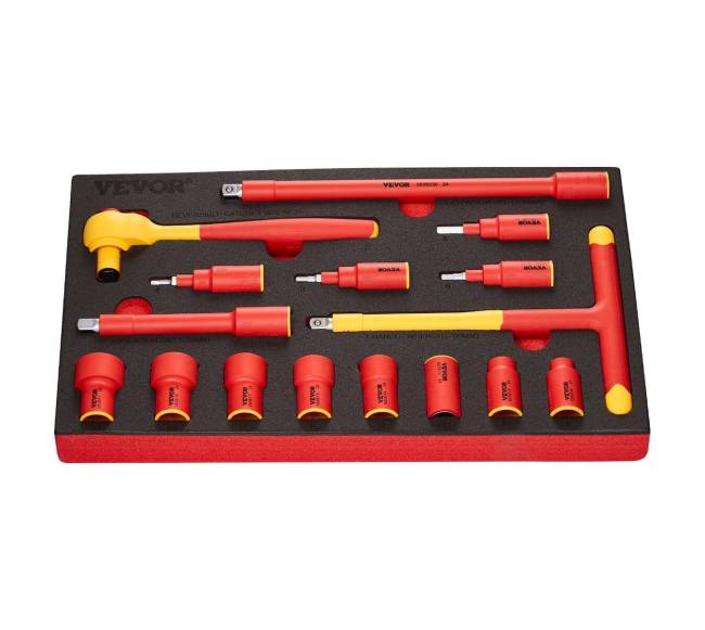 Izoliuotų galvučių rinkinys su T-formos rankena0