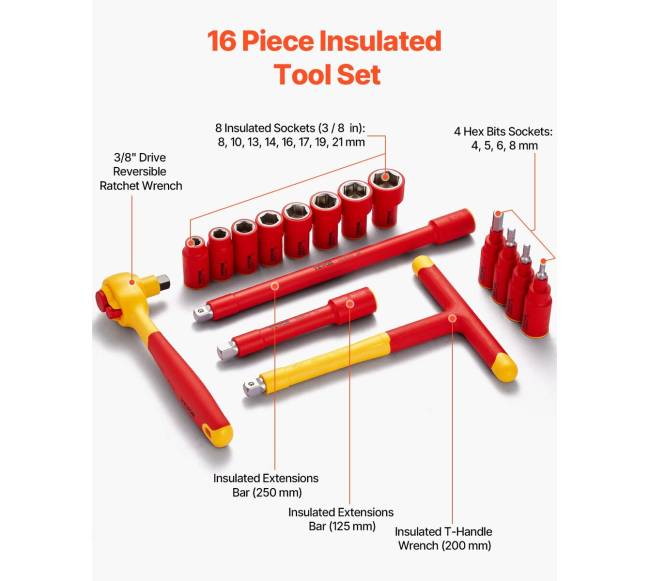 Izoliuotų galvučių rinkinys su T-formos rankena1
