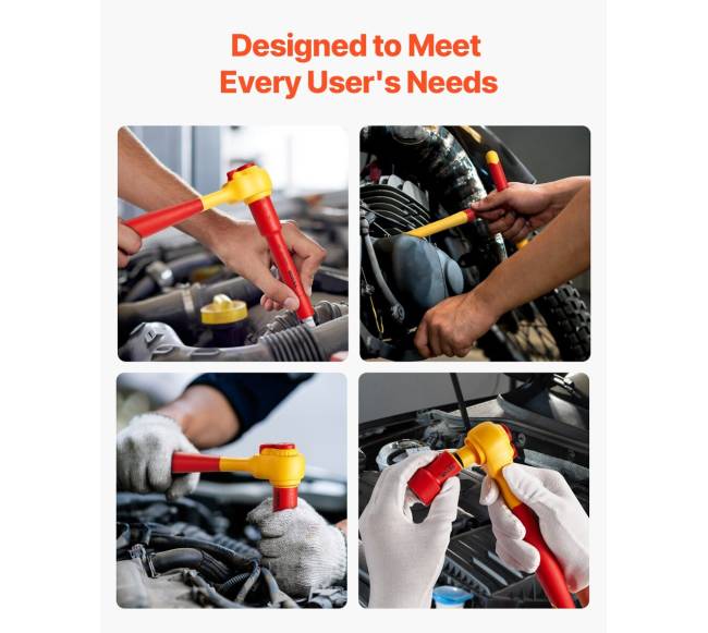 Izoliuotų galvučių rinkinys su T-formos rankena5