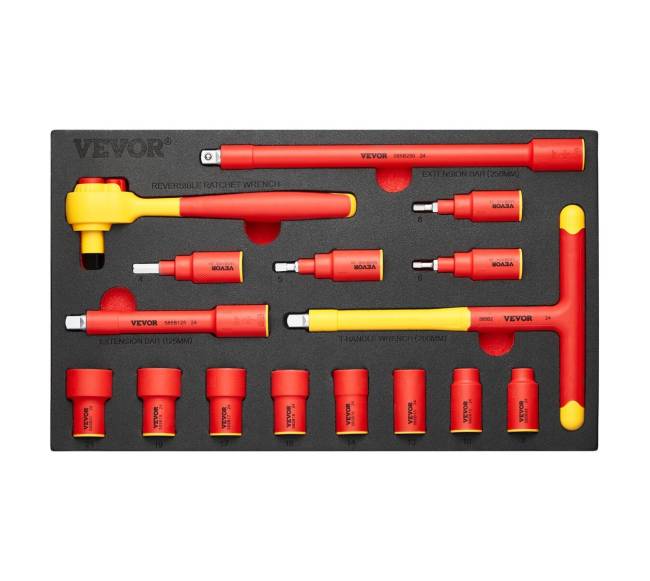 Izoliuotų galvučių rinkinys su T-formos rankena8