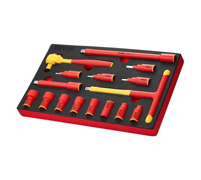 Izoliuotų galvučių rinkinys su T-formos rankena9