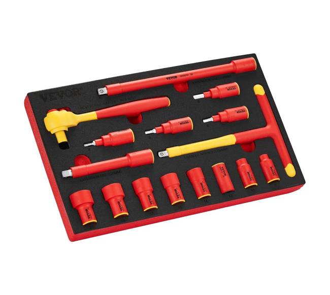 Izoliuotų galvučių rinkinys su T-formos rankena10