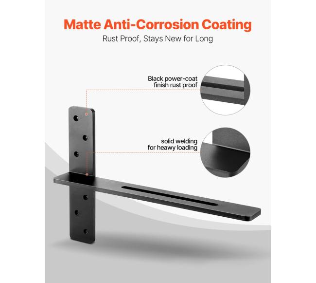 2 vnt. 45,7 cm plaukiojančios lentynų laikikliai3