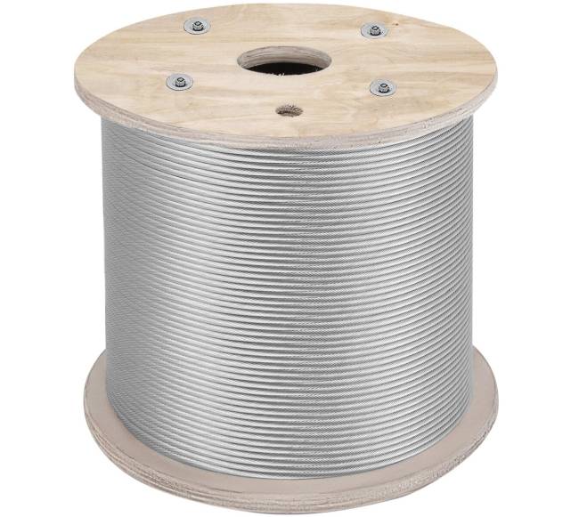 6.4 mm nerūdijančiojo plieno trosas 61 m 7x190