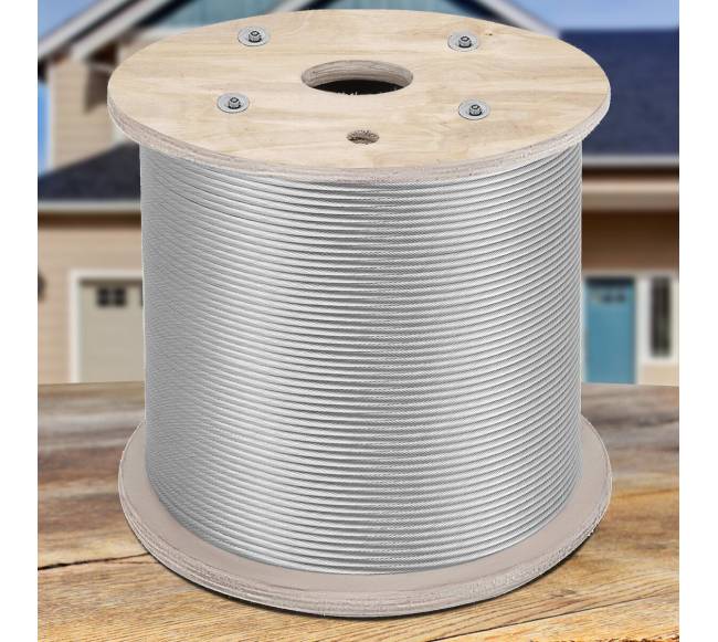 6.4 mm nerūdijančiojo plieno trosas 61 m 7x197