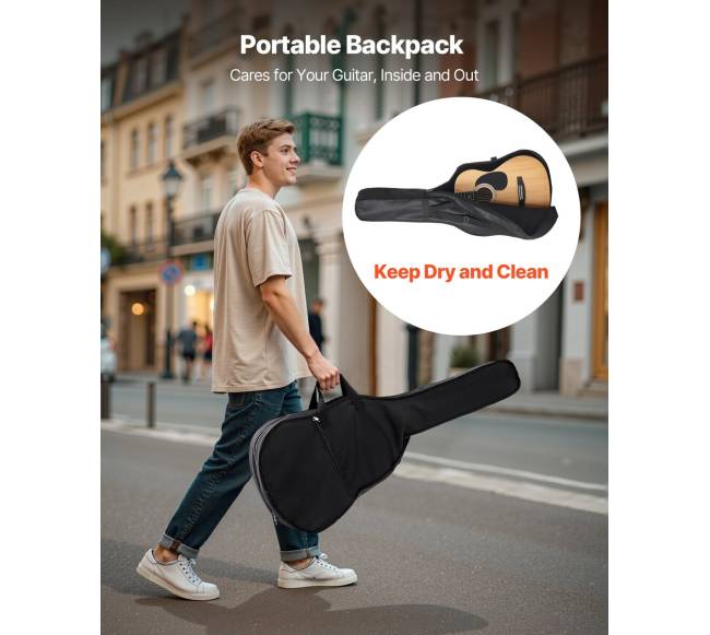 Dreadnought akustinė gitara 99 cm pradedančiųjų rinkinys4