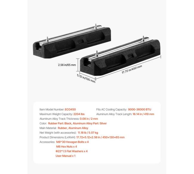 grindų montavimo komplektas 9000-36000 BTU AC6