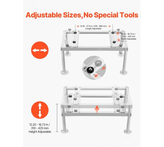 Reguliuojamas mini split stovas 200 kg apkrovai3