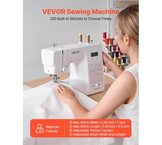 Kompiuterinė siuvimo mašina su 200 siūlių programų1