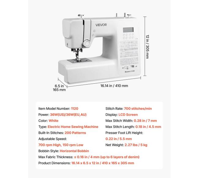 Kompiuterinė siuvimo mašina su 200 siūlių programų6