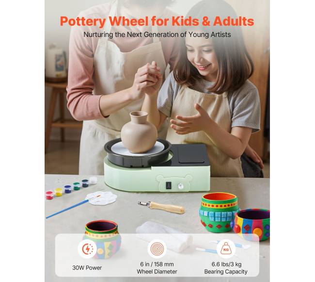Elektrinis mini keramikos ratas vaikams ir suaugusiems1