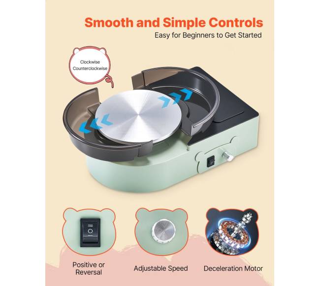 Elektrinis mini keramikos ratas vaikams ir suaugusiems2