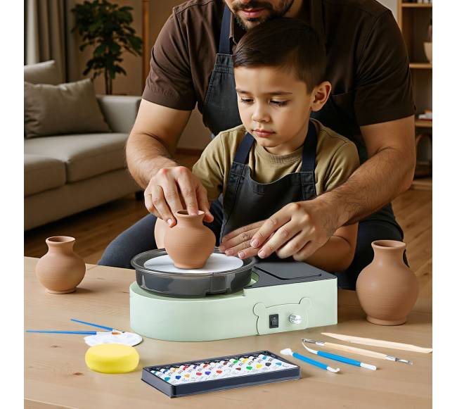 Elektrinis mini keramikos ratas vaikams ir suaugusiems7
