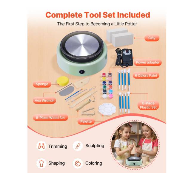Elektrinė mini keramikos ratelis vaikams3