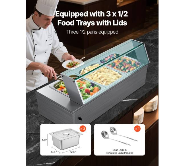 Komerčinis maisto šildytuvas su 3 indais2